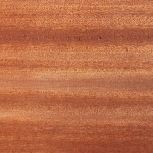 Close-up of a deep walnut laminate flooring plank