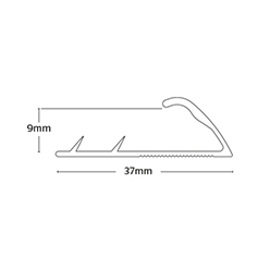 Metal Edgings-Single 3ft Silver